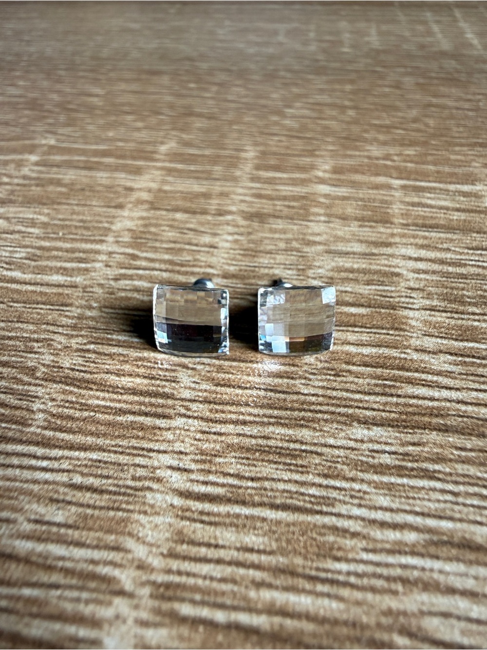 Crystal Square Stud Earrings